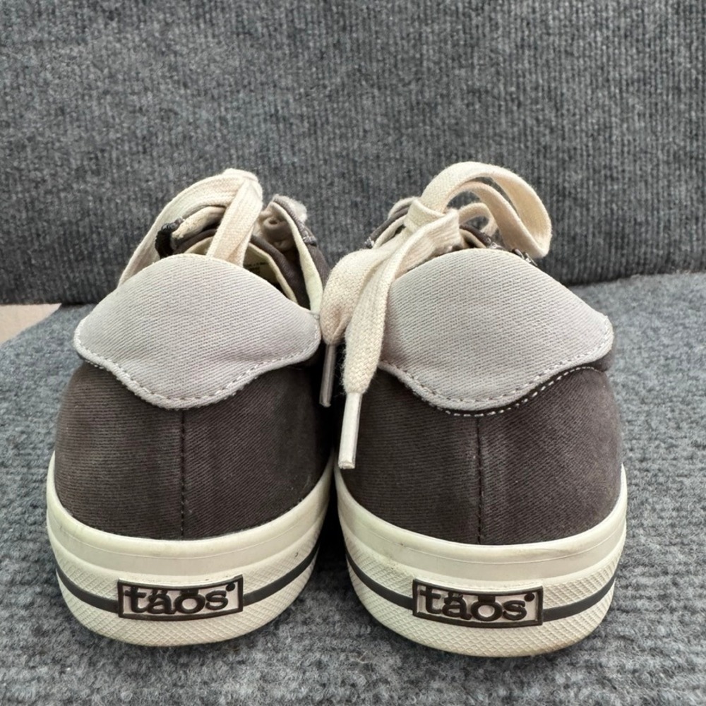 Taos Plim Soul Lux Charcoal Grey Canvas Side Zip Lace Up Sneakers Shoes 8 - Picture 5 of 9